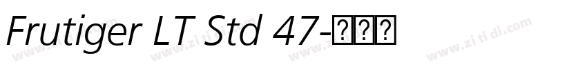 Frutiger LT Std 47字体转换